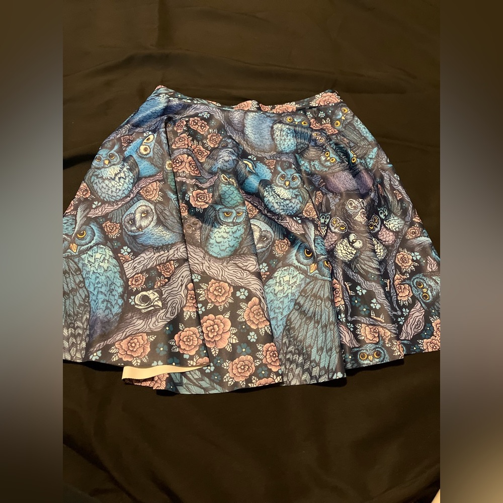 Black milk midnight owl skater skirt